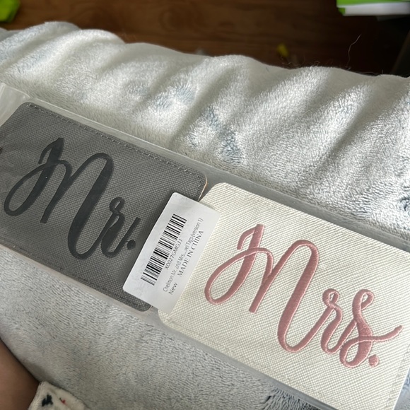 LUGGAGE Mr & Mrs tags - Picture 1 of 2